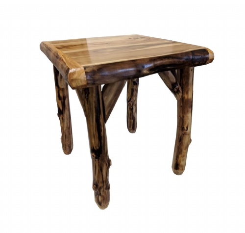 Amish End Table-Hickory/Aspen